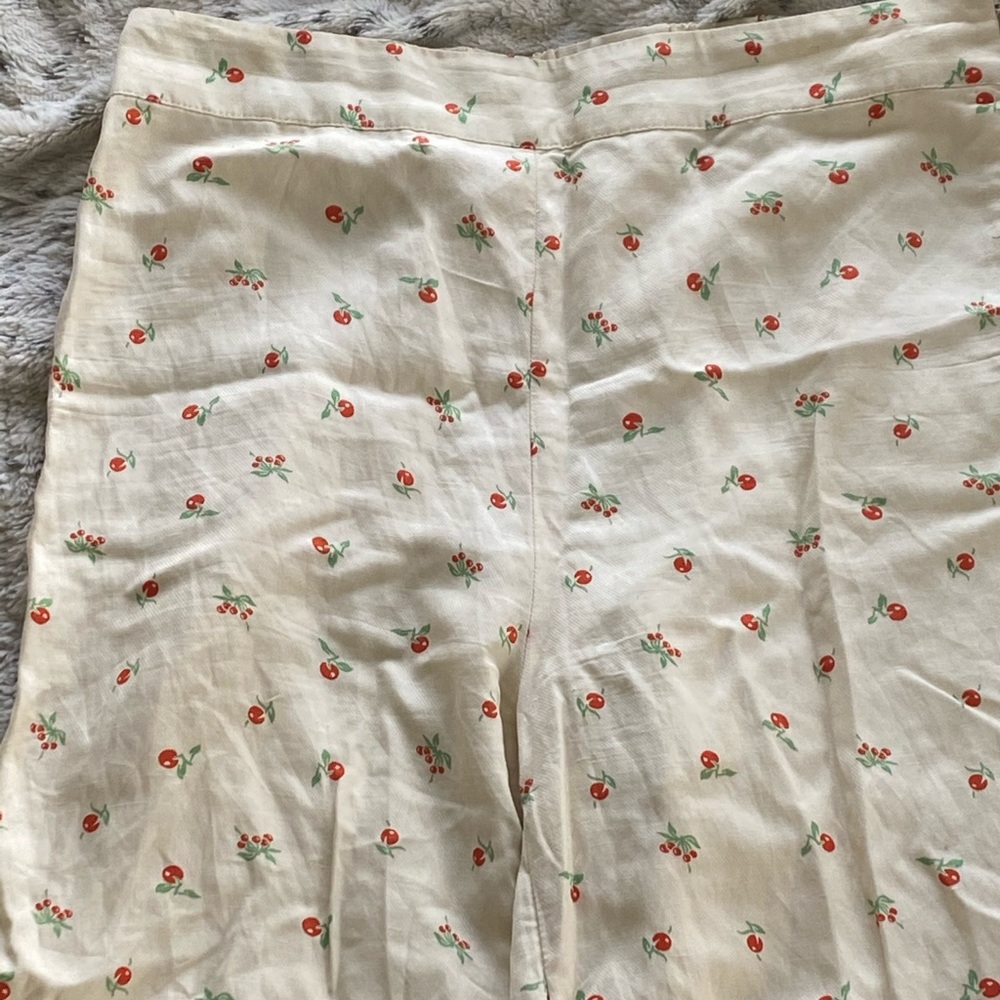 Cherry bell bottom pants